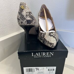 Ralph Lauren Snake Embossed Pumps